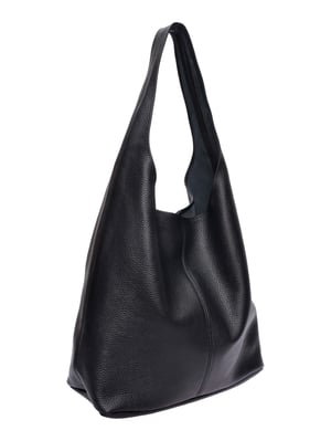 Roberta M Zwart Rundleer Tas