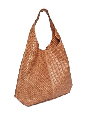 Luisa Vannini Brown Rundleer Tas