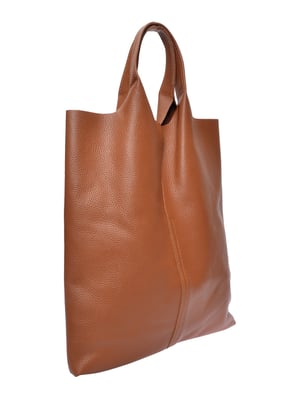 Anna Luchini Brown Rundleer Tas
