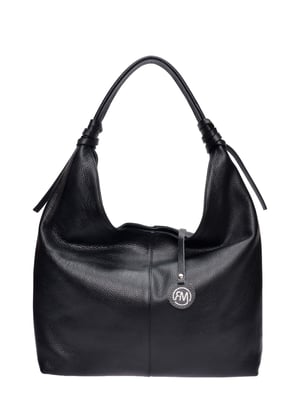 Roberta M Zwart Rundleer Tas