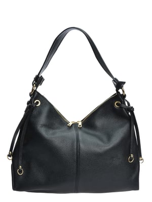 Isabella Rhea Zwart Rundleer Tas