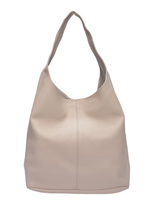 Roberta M Beige Rundleer Tas