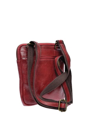 Anna Luchini Rood Rundleer Tas