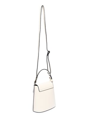 Roberta M Beige Rundleer Tas