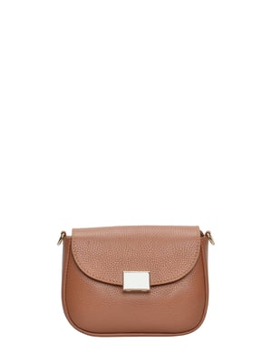 Anna Luchini Brown Rundleer Tas