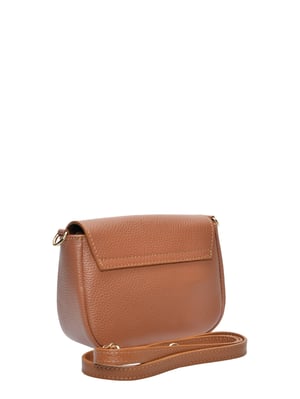 Anna Luchini Brown Rundleer Tas