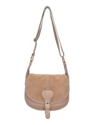 Luisa Vannini Beige Rundleer Tas