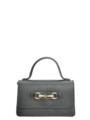 Isabella Rhea Zwart Rundleer Tas