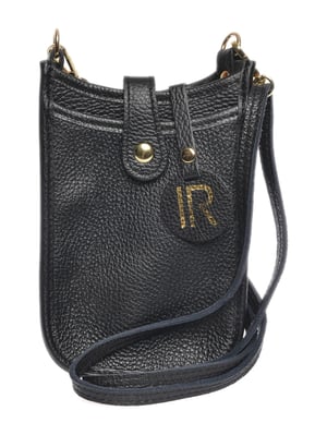 Isabella Rhea Zwart Rundleer Tas