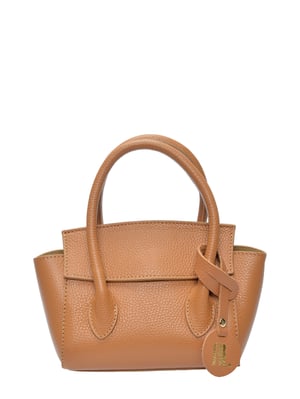 Anna Luchini Brown Rundleer Tas