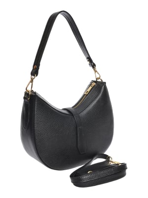 Roberta M Zwart Rundleer Tas