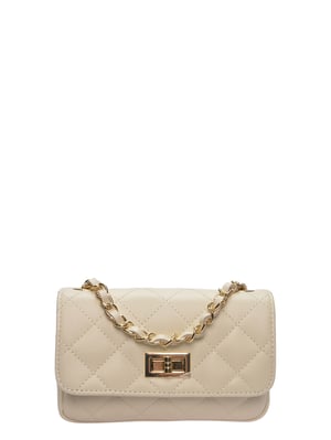 Luisa Vannini Beige Rundleer Tas