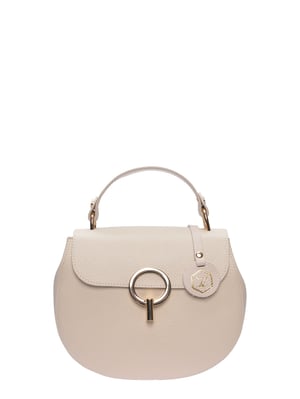 Luisa Vannini Beige Rundleer Tas