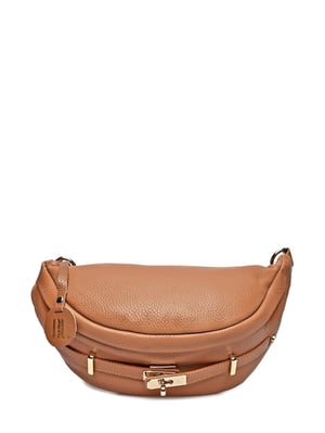 Anna Luchini Brown Rundleer Tas