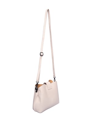 Luisa Vannini Beige Rundleer Tas