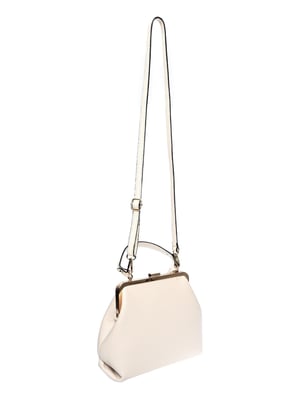 Roberta M Beige Rundleer Tas