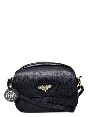 Roberta M Zwart Rundleer Tas