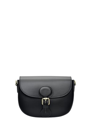 Isabella Rhea Zwart Rundleer Tas