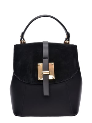 Roberta M Zwart Rundleer Tas