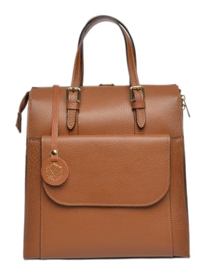 Luisa Vannini Brown Rundleer Tas