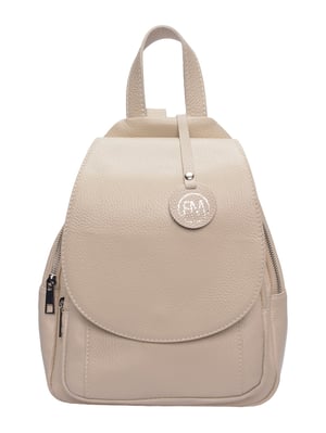Roberta M Beige Rundleer Tas