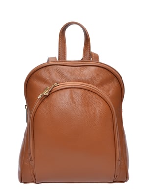Anna Luchini Brown Rundleer Tas