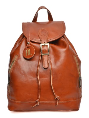 Anna Luchini Brown Rundleer Tas