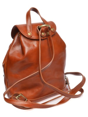 Anna Luchini Brown Rundleer Tas