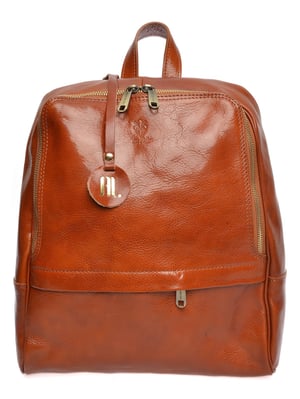 Anna Luchini Brown Rundleer Tas