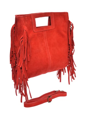 Anna Luchini Rood Rundleer Tas