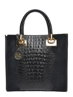 Roberta M Zwart Rundleer Tas