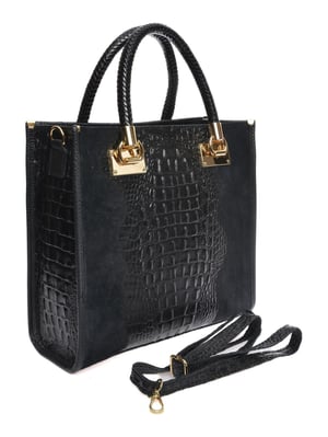 Roberta M Zwart Rundleer Tas
