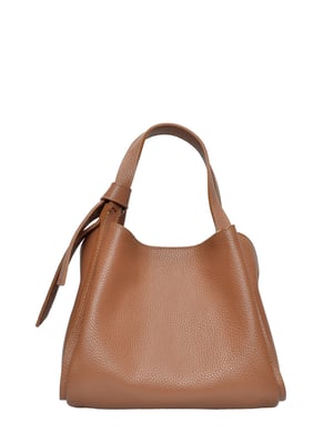 Anna Luchini Brown Rundleer Tas