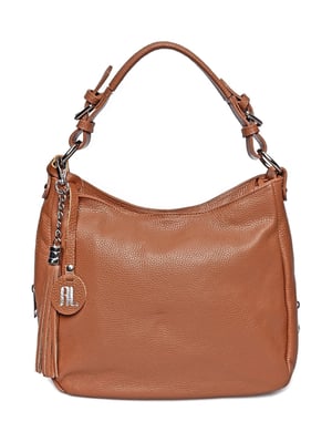 Anna Luchini Brown Rundleer Tas