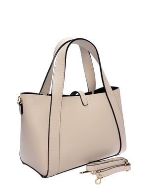Isabella Rhea Beige Rundleer Tas