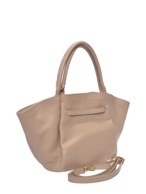 Roberta M Beige Rundleer Tas