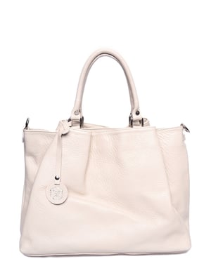 Luisa Vannini Beige Rundleer Tas
