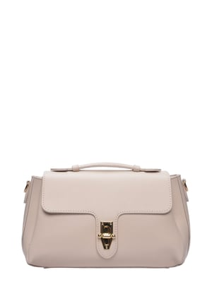 Roberta M Beige Rundleer Tas