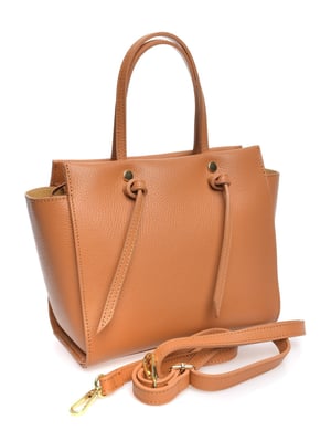 Anna Luchini Brown Rundleer Tas