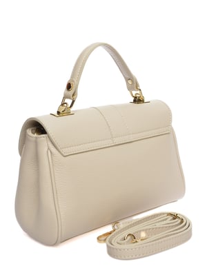 Roberta M Beige Rundleer Tas