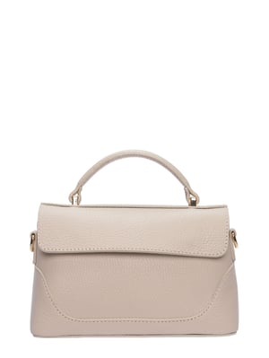 Luisa Vannini Beige Rundleer Tas