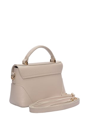 Luisa Vannini Beige Rundleer Tas
