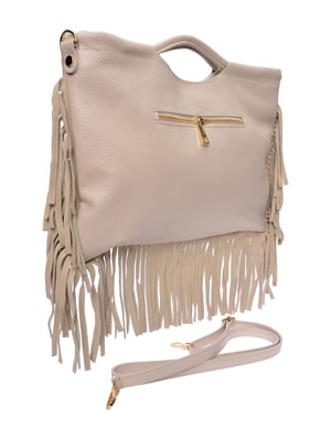 Isabella Rhea Beige Rundleer Tas