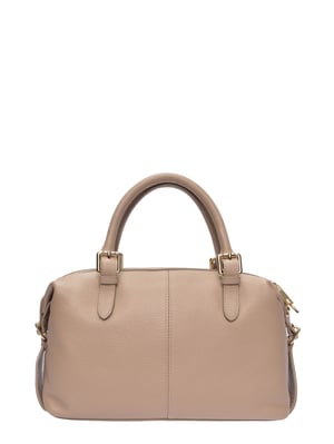 Luisa Vannini Beige Rundleer Tas