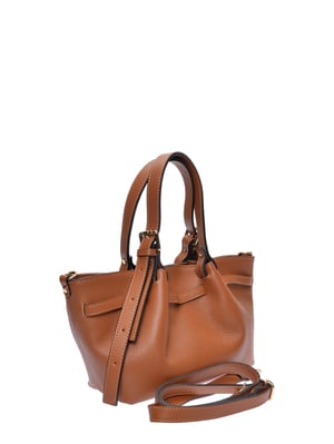 Luisa Vannini Brown Rundleer Tas