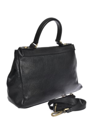 Isabella Rhea Zwart Rundleer Tas