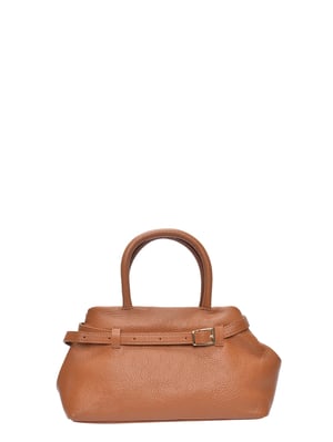 Luisa Vannini Brown Rundleer Tas