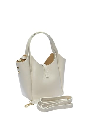 Isabella Rhea Beige Rundleer Tas