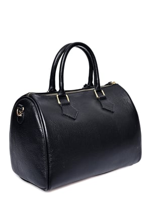 Roberta M Zwart Rundleer Tas