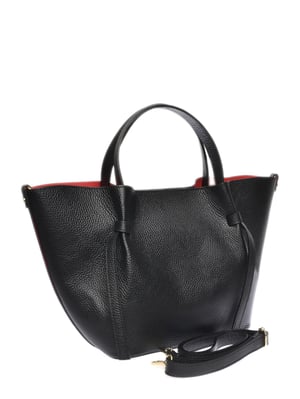Isabella Rhea Zwart Rundleer Tas